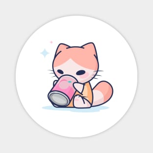 Peach Milk Kitty Magnet